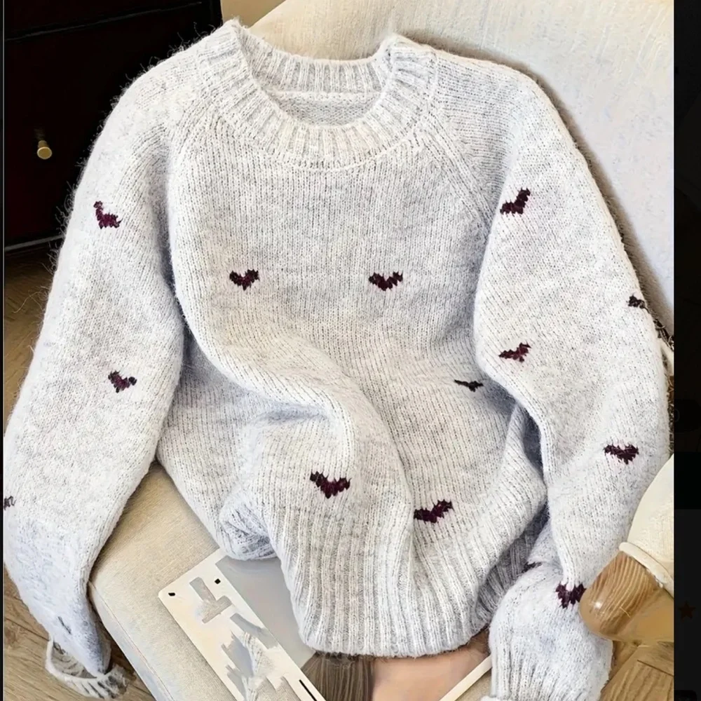 Crewneck Maine Fisherman Hearted Sweater